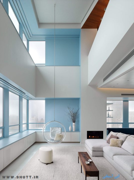 آبی آسمانی در دکوراسیون