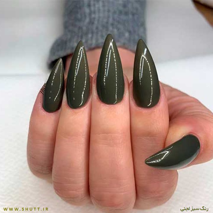 لاک ناخن سبز لجنی