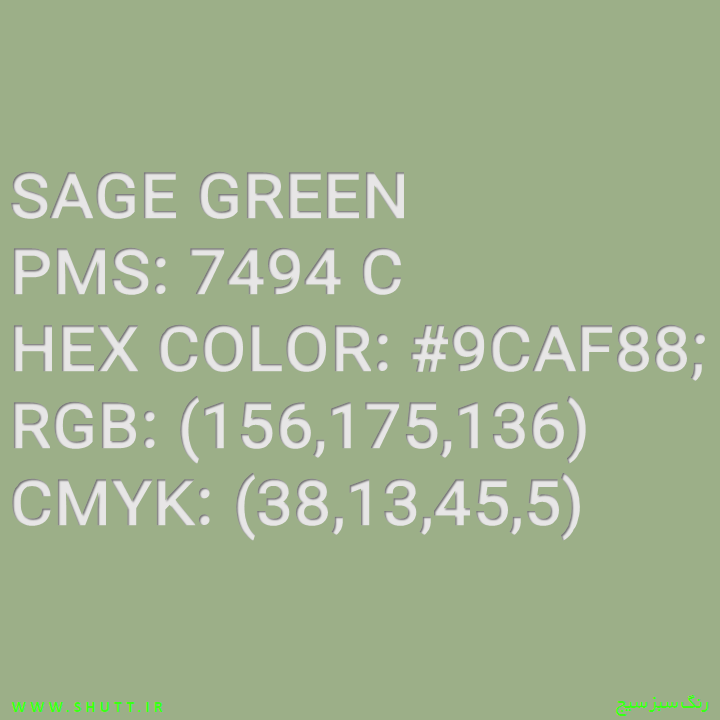 کد رنگ سبز سیج