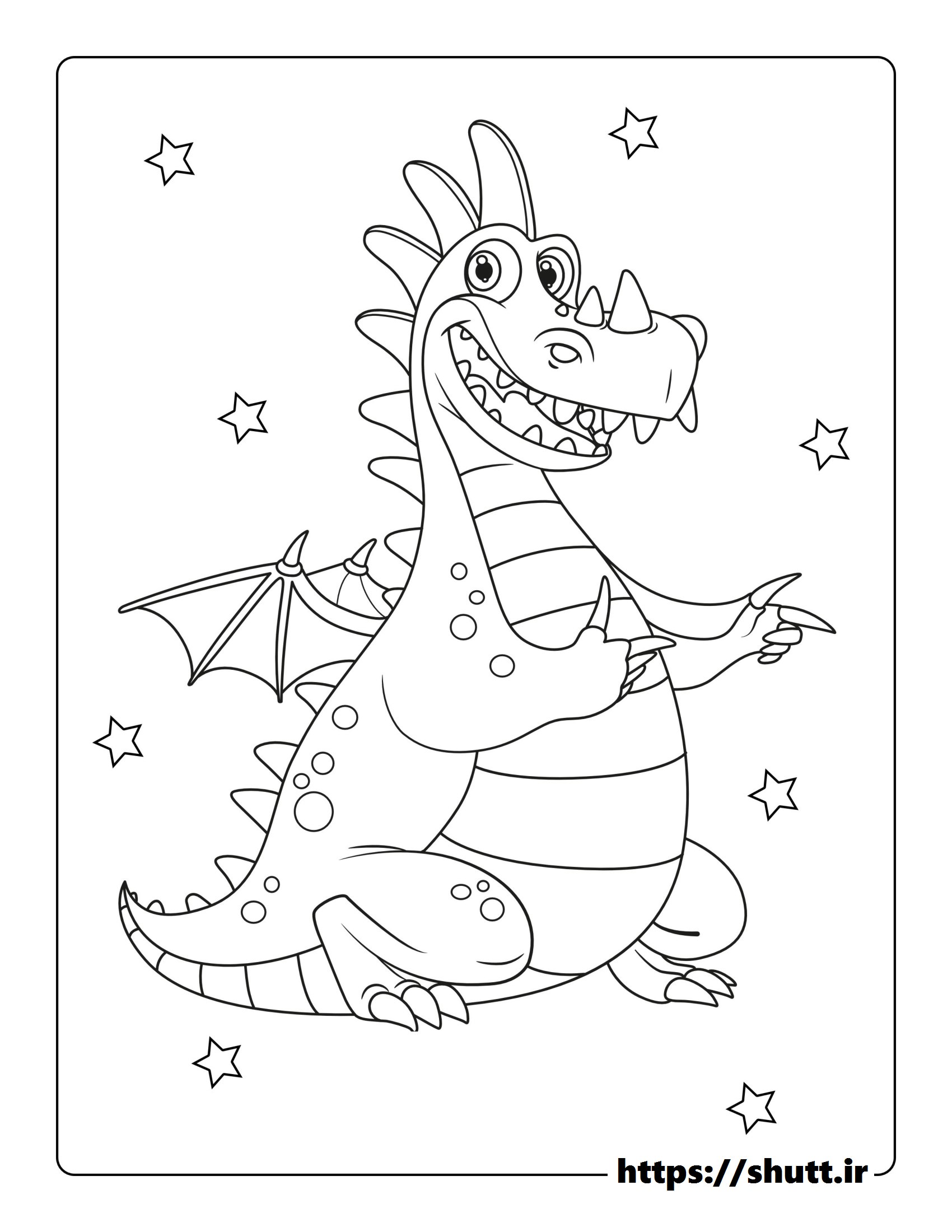 رنگ آمیزی نقاشی دایناسور