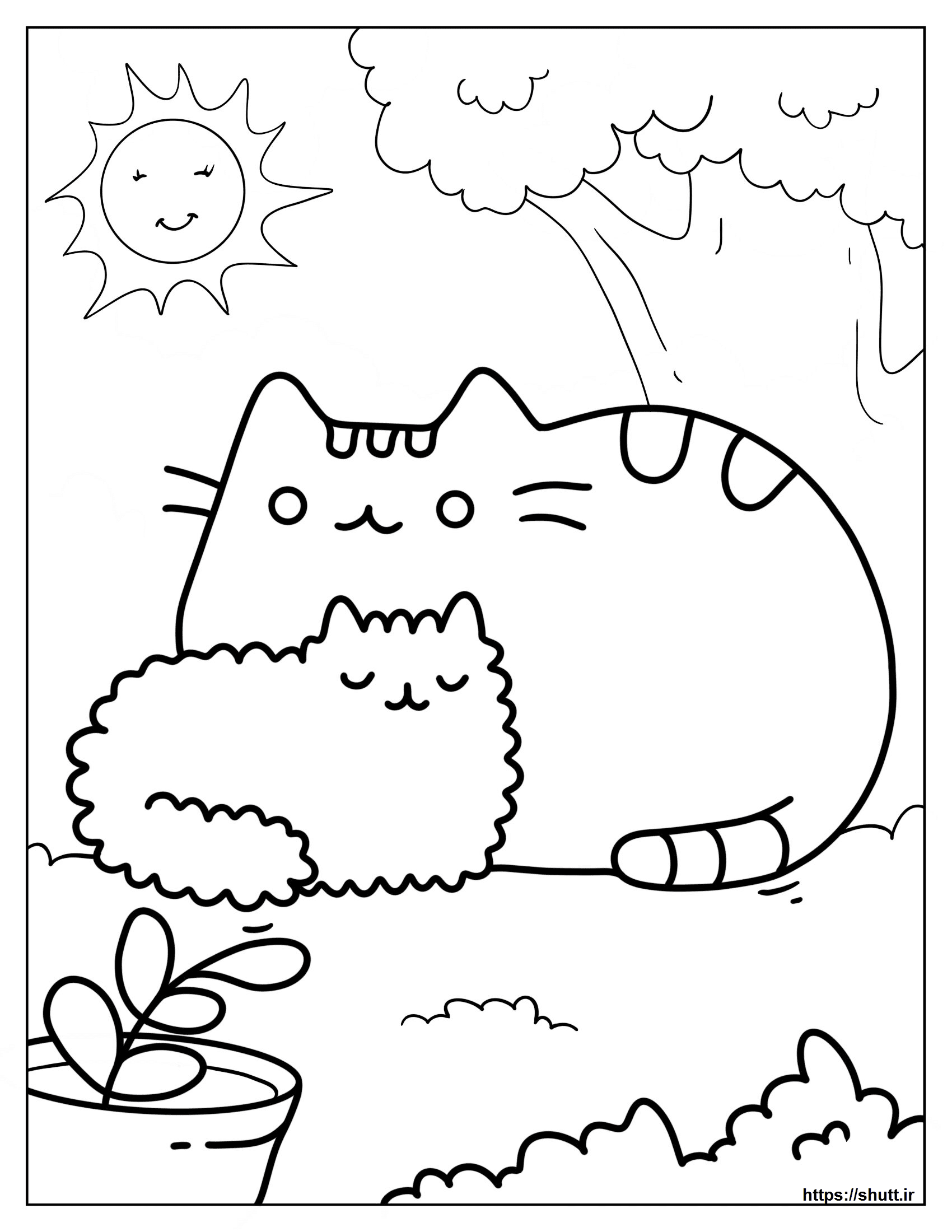 رنگ آمیزی نقاشی گربه