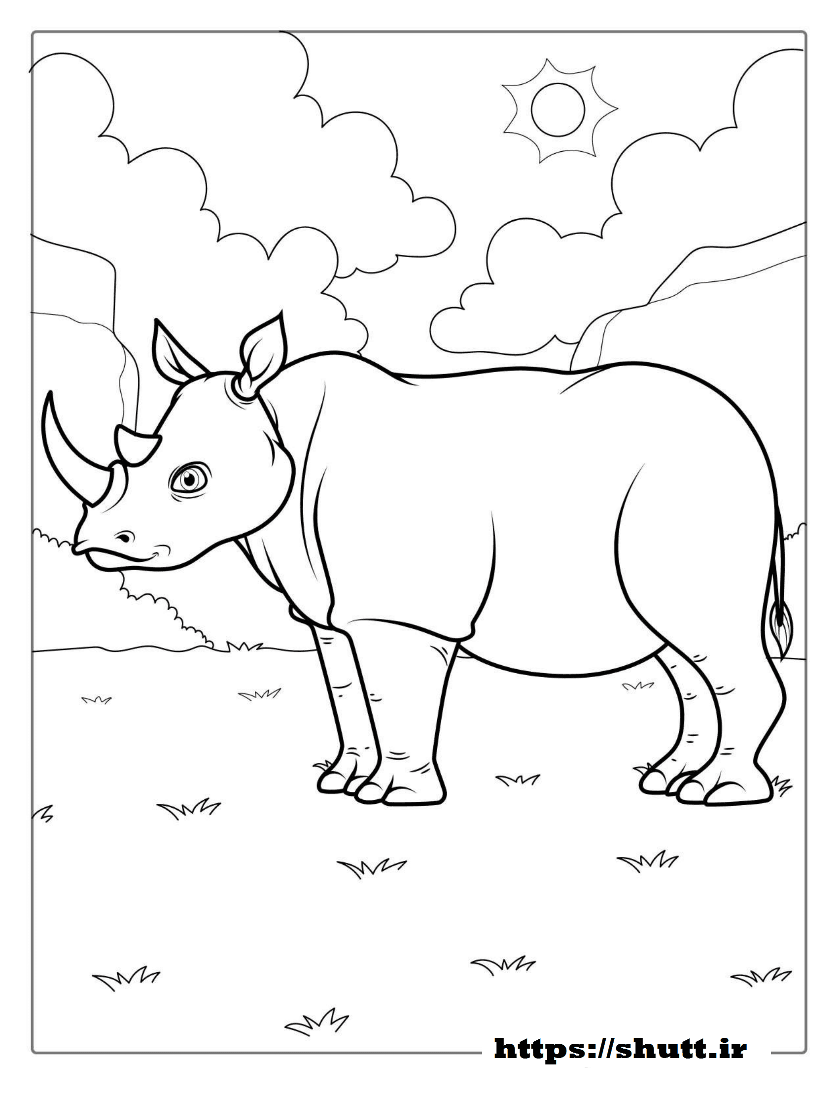 رنگ آمیزی کرگدن