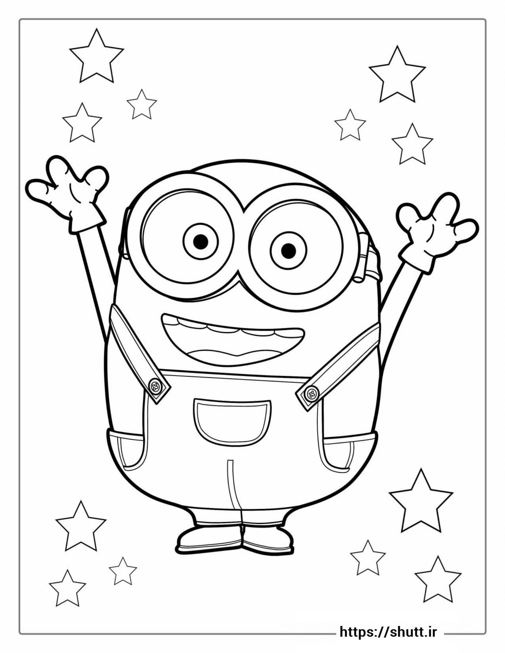 نقاشی مینیون بدون رنگ