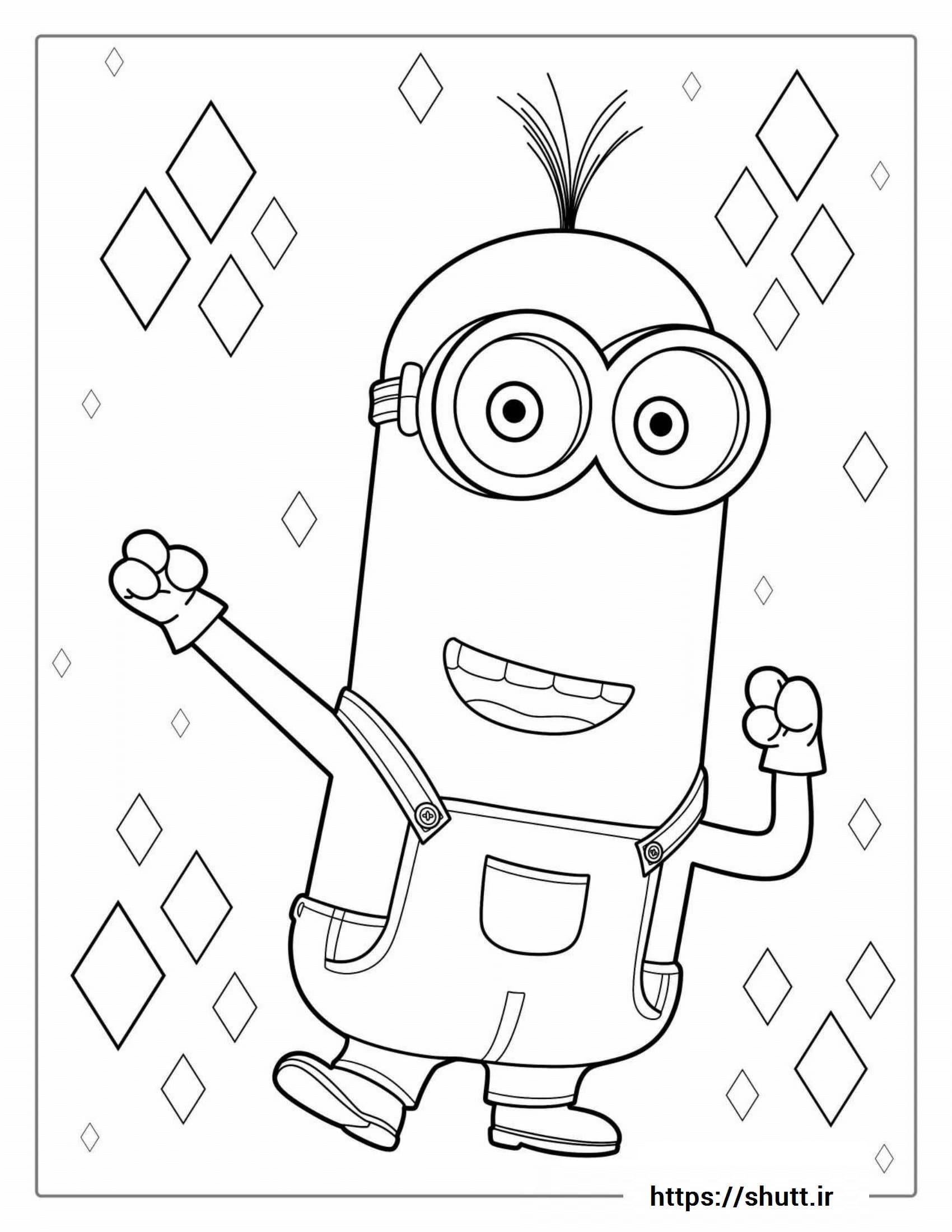 نقاشی مینیون برای رنگ کردن