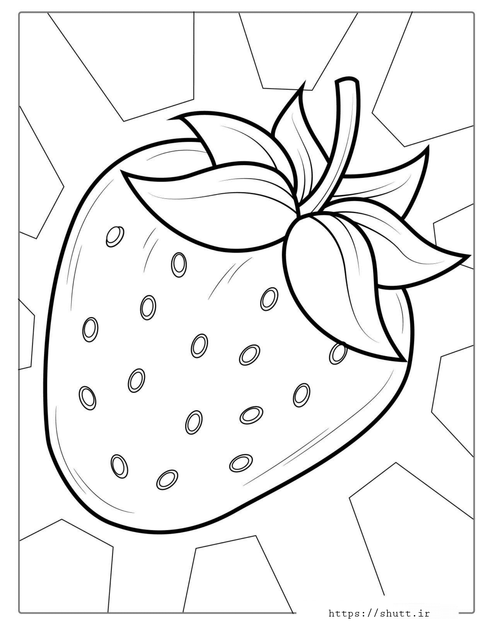 رنگ آمیزی نقاشی توت فرنگی