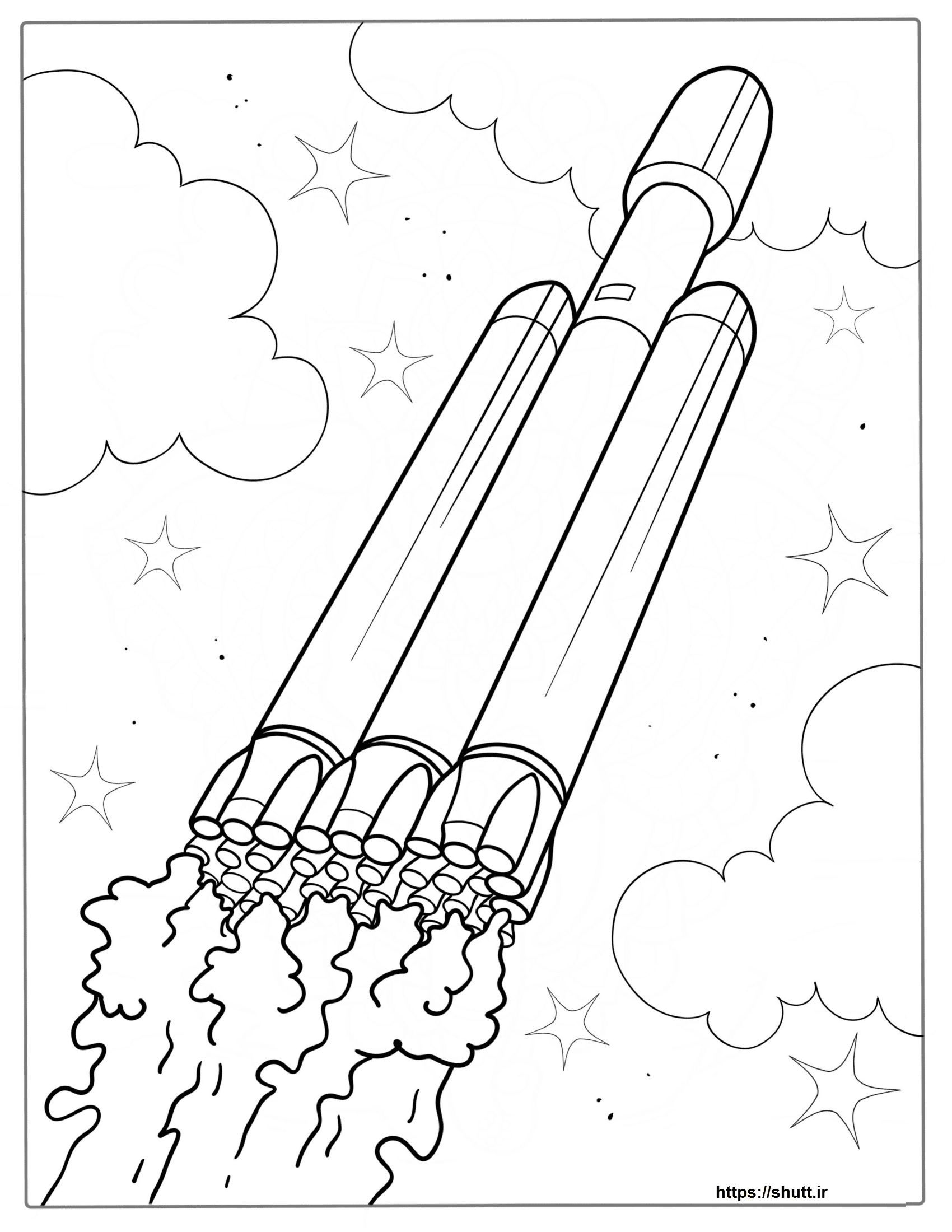 رنگ آمیزی نقاشی موشک