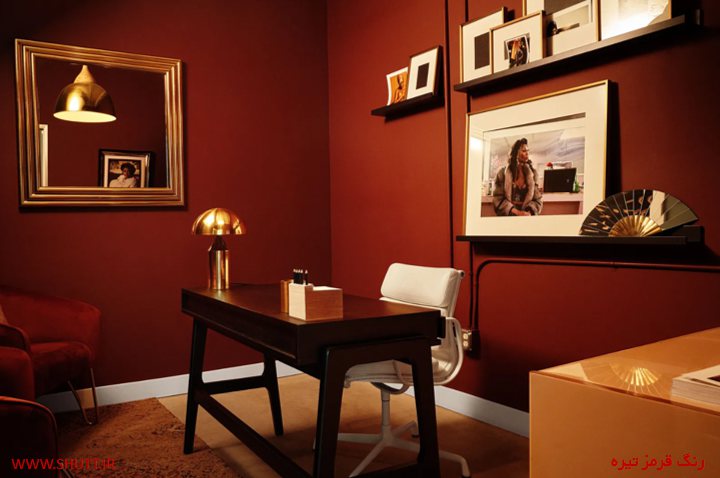 دکوراسیون قرمز تیره